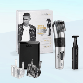  Aparat de tuns părul Carbon Steel Hair Clipper, 2 accesorii E977E,  BaByliss